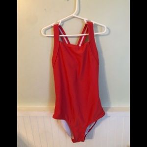 Hanna Andersson Girls Size 12 Red Swimsuit